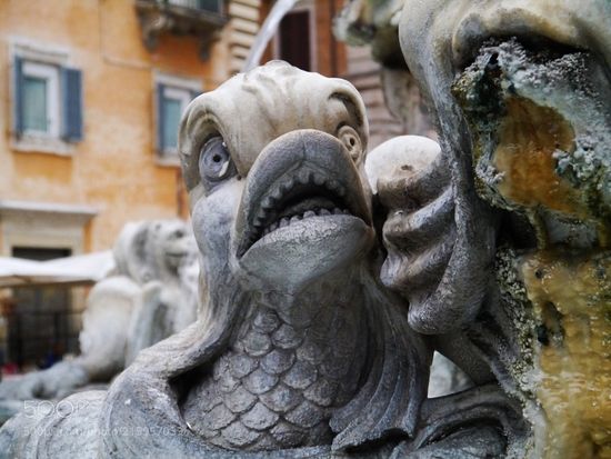 Fountain with Evening Illumination